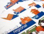 Für jede lokale Ausgabe wird eine regionale Sehenswürdigkeit im Volksbank-CI illustriert.