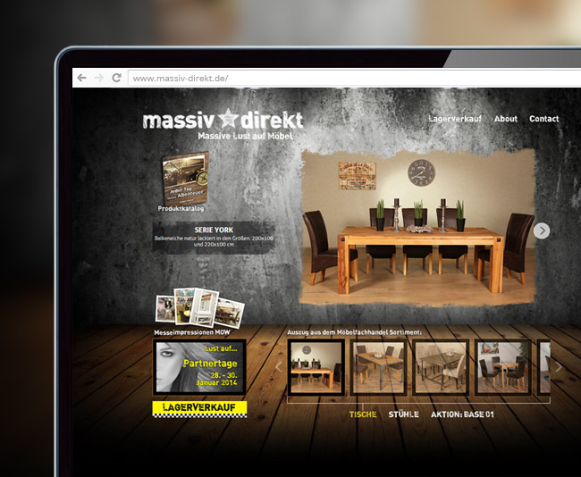 Die optisch passende Website präsentiert in Bildergalerien Angebots-Impressionen für interessierte Kunden.